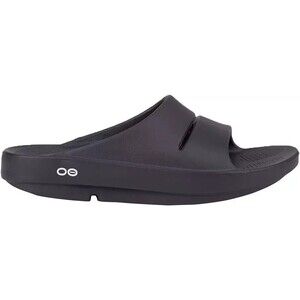 Oofos OOahh Men's Black Recovery Sandals Cushioned Slides Size 11